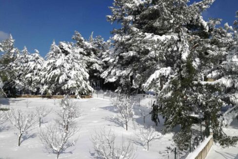 Luxury maisonette near Athens in the snow